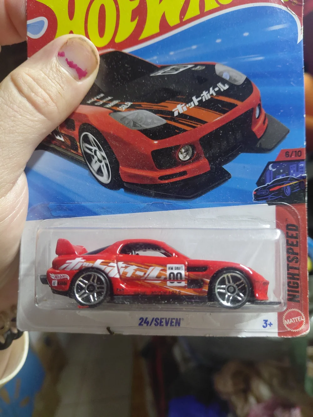 The Hot Wheels 24/Seven Nightspeed is a 1:64 scale diecast car modeled after tun
